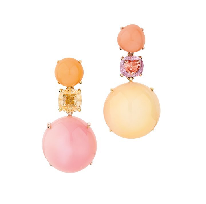 Boghossian conch, clam pearl and diamond earrings
