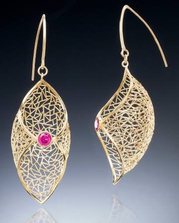 Baiyang Qiu-Ruby Earrings