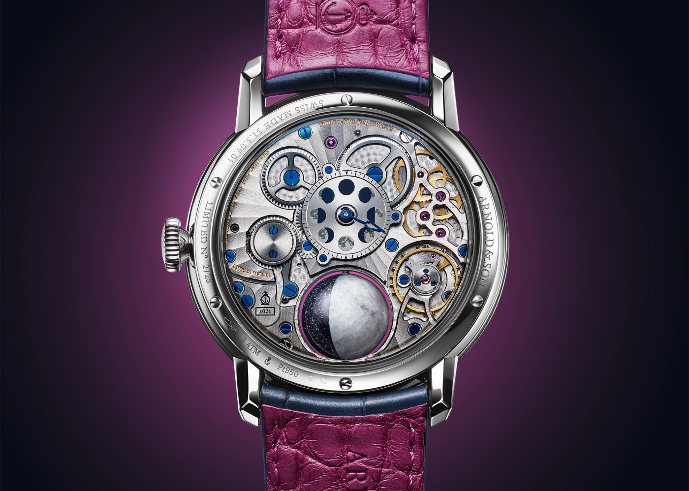 Arnold & Son unveils Luna Magna Platinum Moonlight Chiaroscuro