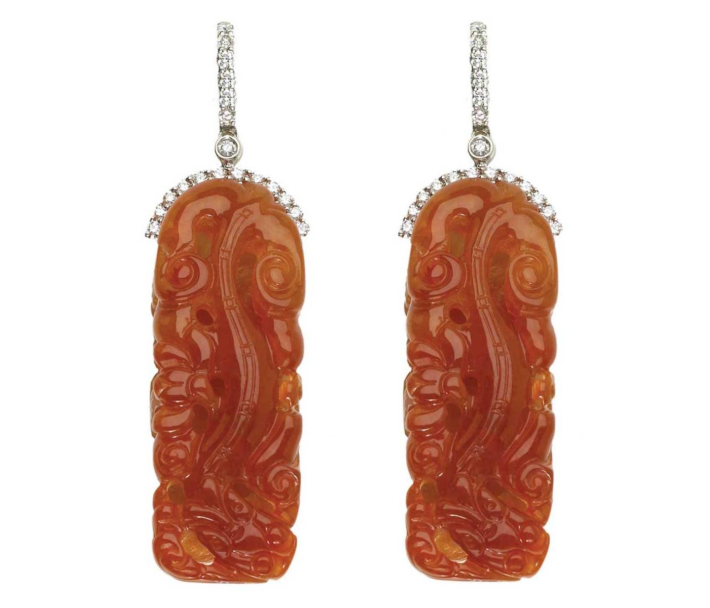 Earrings by David Lin Jades