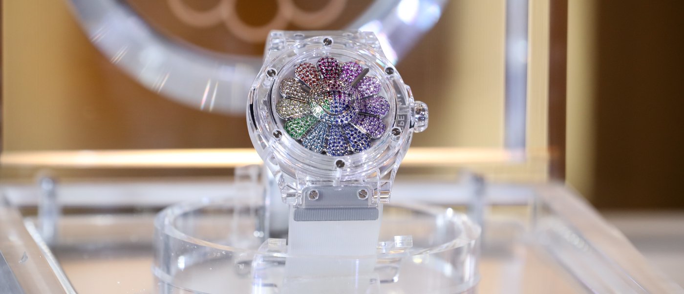 After an all-black beauty, Hublot and Takashi Murakami unveil the Classic  Fusion Takashi Murakami Sapphire Rainbow watch, a whirlwind of  transparency, color, and petals that move! - Luxurylaunches