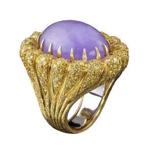 Lavander Jade Cocktail Ring by Buccellati
