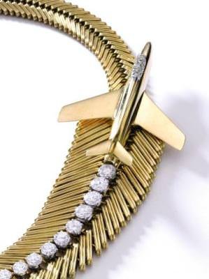 Gold and diamond necklace from the collection of Jacqueline Auriol