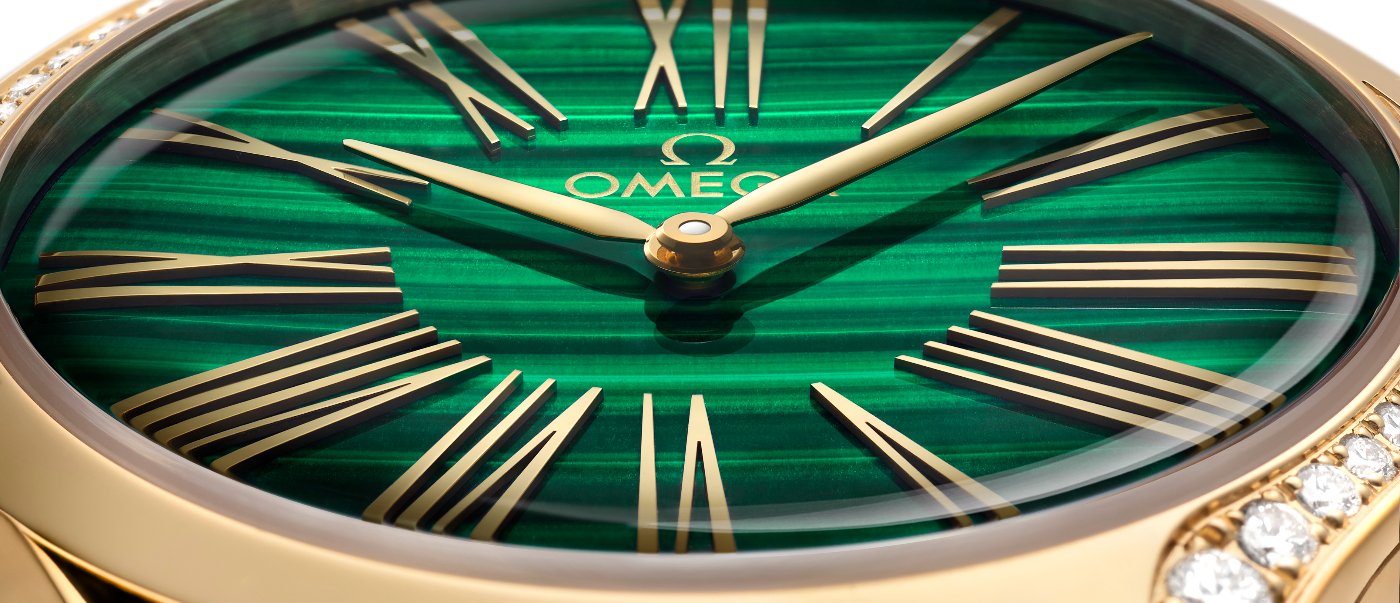 The Omega Trésor is introduced with a new malachite dial
