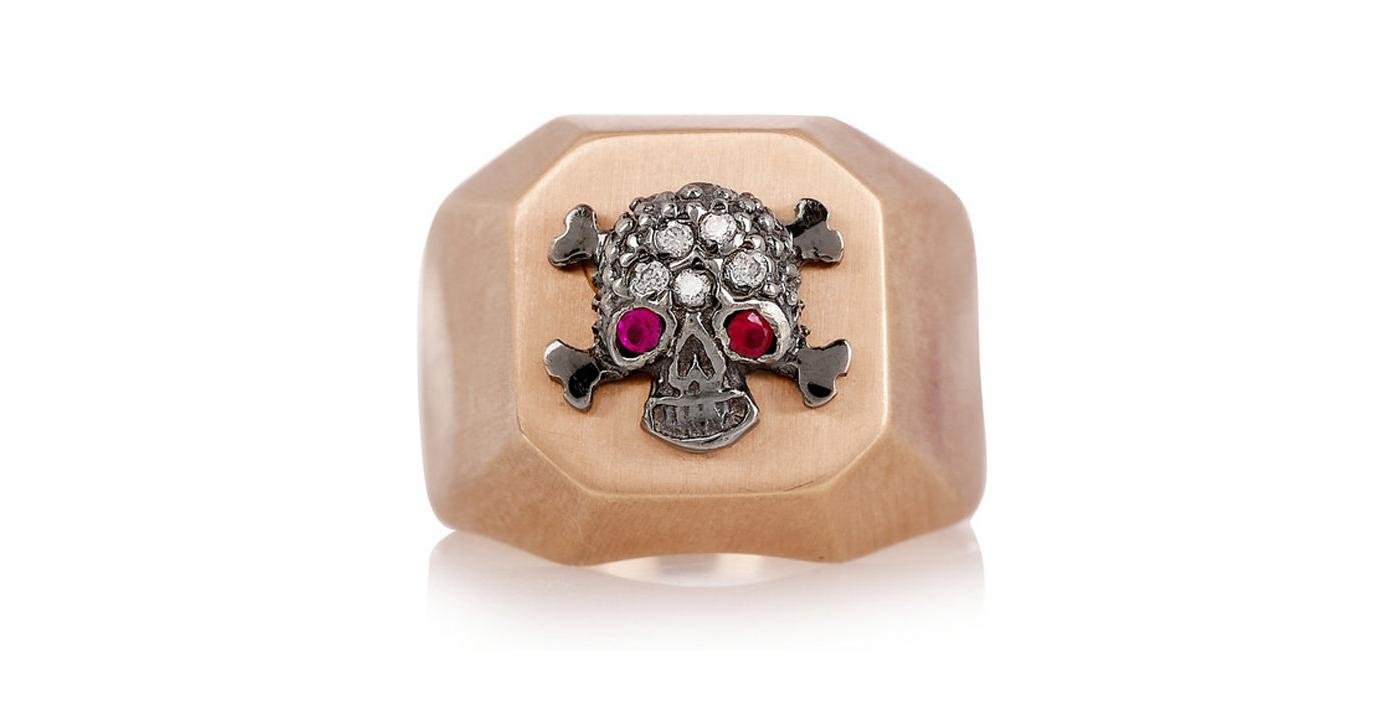 Skull Chevalier Ring by Ileana Makri