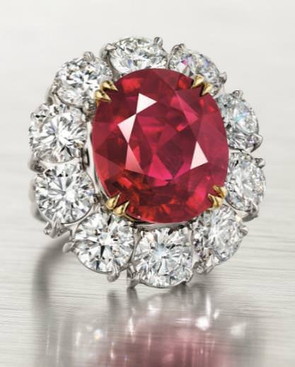 An Exceptional Ruby and Diamond Ring, 15.03 carats, Burma, no heat Estimate: US$ 10'000'000-15'000'000
