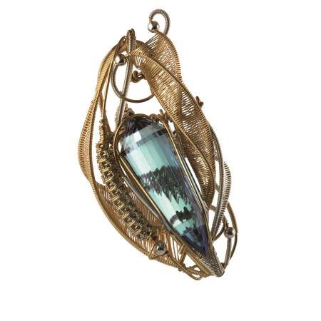 John Farris Visionary Arts Vogel's Aqua Aura Dream Pendant