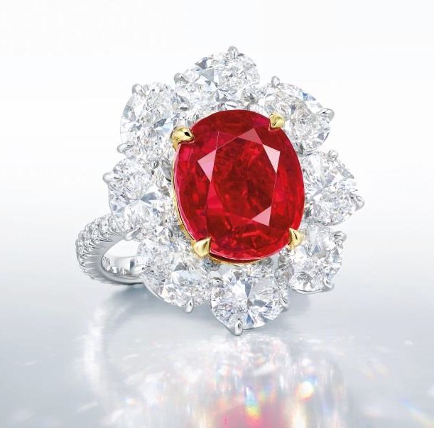 The Ratnaraj: A superb 10.05 carats Burmese Pigeon's Blood ruby ring By Faidee