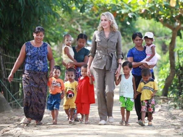 H.S.H. Gabriela Princess zu Leiningen in Myanmar, in 2012