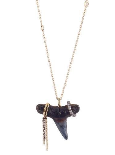 Harika fossilized sharks tooth pendant