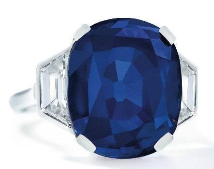 A Sapphire and Diamond Ring, 14.88 carats, Kashmir, no heat Estimate: US$ 1'000'000-1'500'000