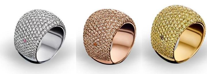 Calendar Year Rings: 365 brilliant diamonds… One for each day of the year, with a special diamond to represent a special day.