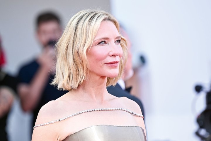 Cate Blanchett wears custom Louis Vuitton High Jewellery to the premiere of Beetlejuice Beetlejuice at the opening ceremony of the 81st Venice International Film Festival. 