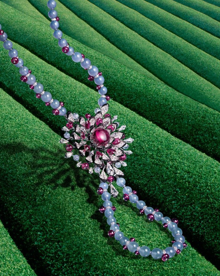 Louis Vuitton High Jewelry Pink Sapphire And Diamond Necklace Cost