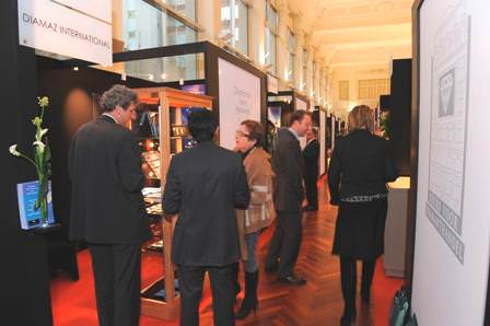 The Diamaz exhibition booth at an earlier edition of the Antwerp Diamond Trade Fair 