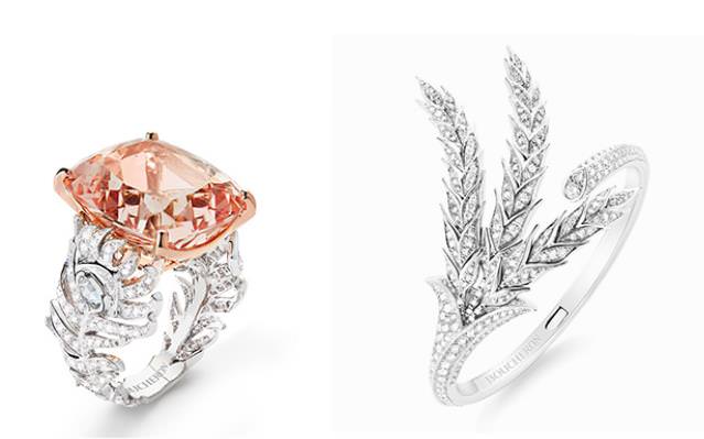 Plume de Paon ring and Blé d'été bracelet.