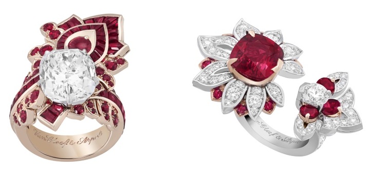 Feuille de Rubis ring & Kolam Between the Finger Ring
