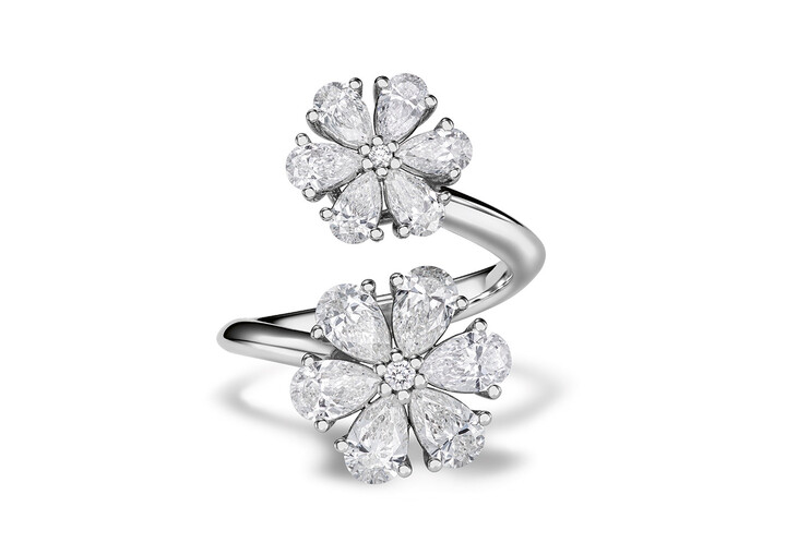 L'Heure du Diamant “Toi et Moi” ring in ethical 18k white gold and diamonds 