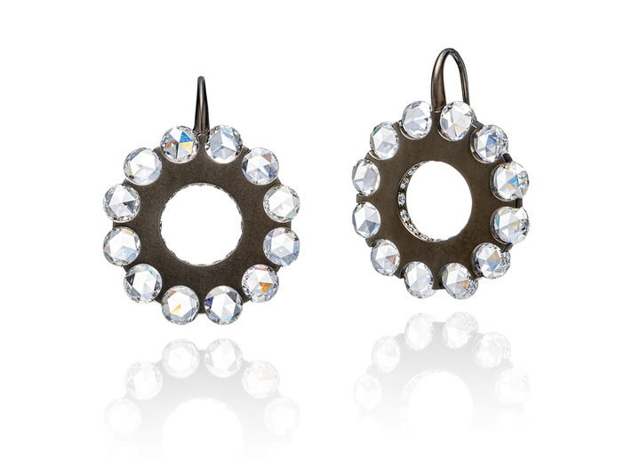 Lucent Collection, inspired by rose-cut diamonds and crafted in 18k matte grey gold