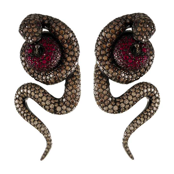 LYDIA COURTEILLE Bestiary Snake Earrings