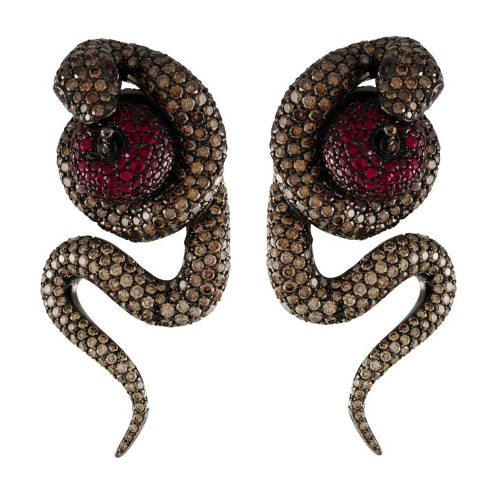 LYDIA COURTEILLE Bestiary Snake Earrings