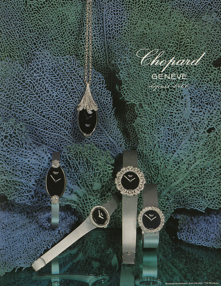 Adverts for Chopard's watches 1970-1975
